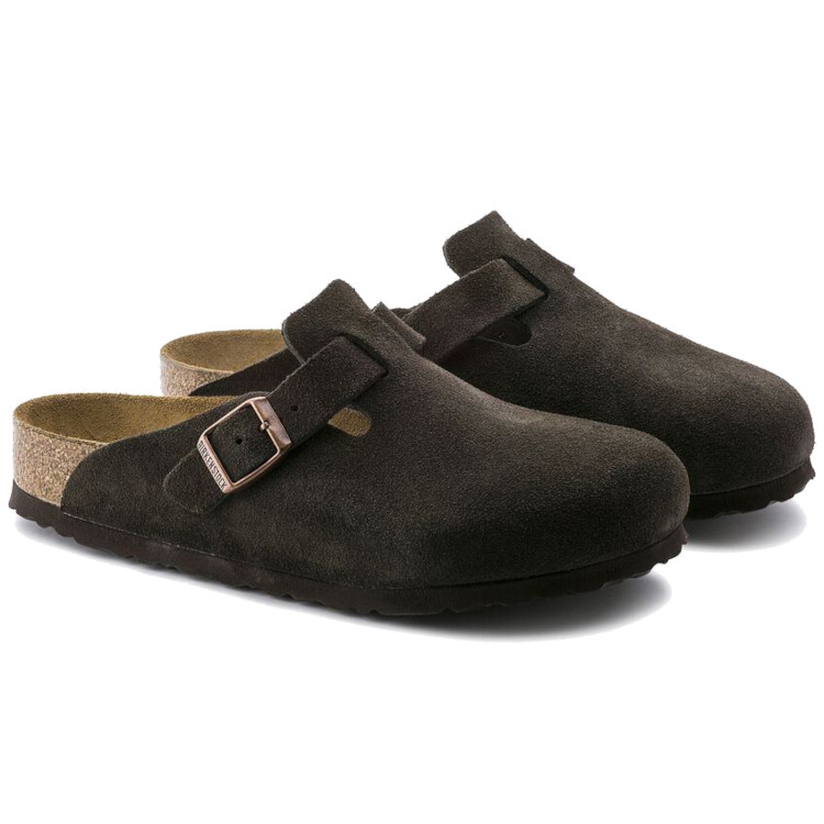 Birkenstock Boston SFB Suede Leather Clog | Mocha | Reg Width - Men's (0660461) - Image 6